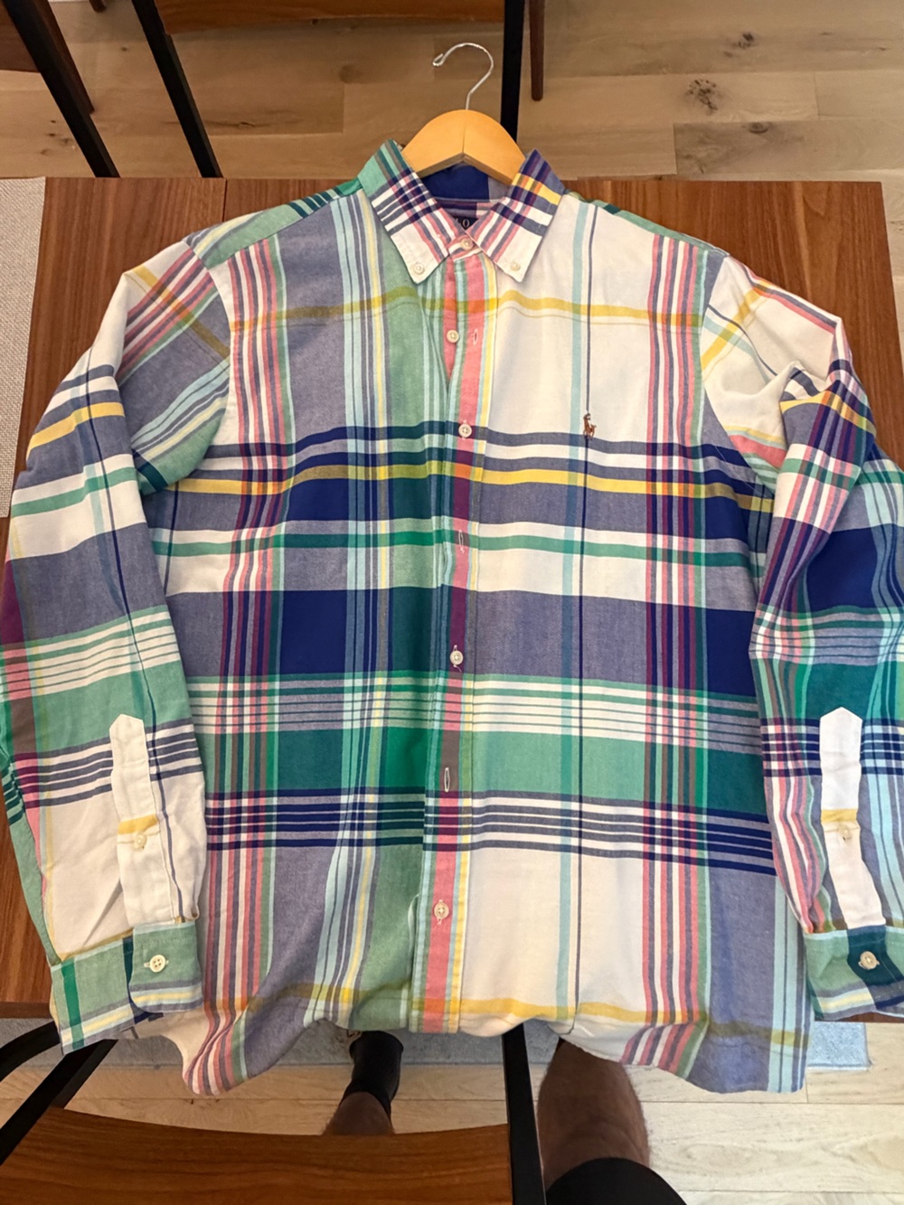 Ralph Lauren Pastel Multicolor Plaid Button-Down Shirt